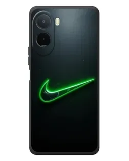 Чехол для Xiaomi POCO M7 с картинкой «Неоновый контур Nike»