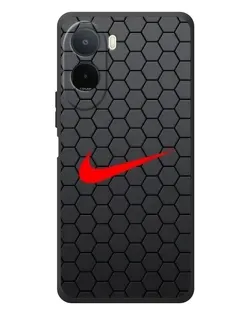 Чехол для Xiaomi POCO M7 с картинкой «Nike — карбоновая сетка»