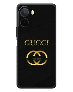 Чехол для Xiaomi POCO M7 с картинкой «Золотой логотип Gucci»