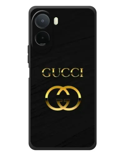 Чехол для Xiaomi POCO M7 с картинкой «Золотой логотип Gucci»