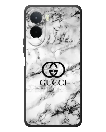 Чехол для Xiaomi POCO M7 с картинкой «Gucci — мраморный шик»