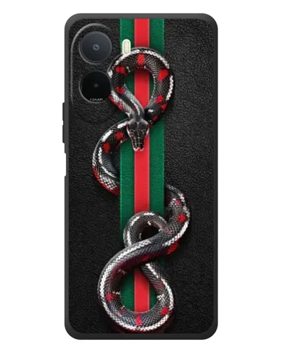 Чехол для Xiaomi POCO M7 с картинкой «Gucci — змея на полосе» Чехол для Xiaomi POCO M7 с картинкой «Gucci — змея на полосе»