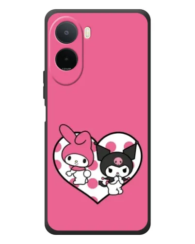 Чехол для Xiaomi POCO M7 с картинкой «Kuromi и My Melody»