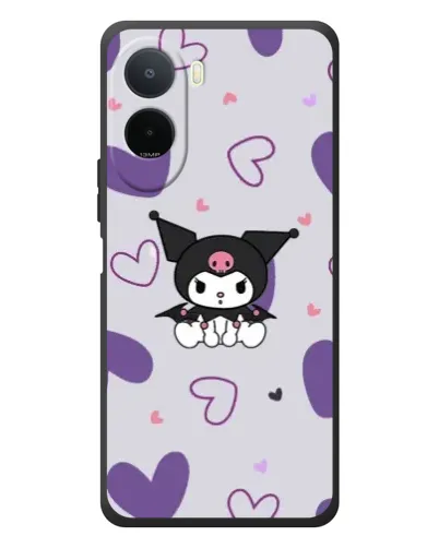 Чехол для Xiaomi POCO M7 с картинкой «Kuromi и лавандовые сердца»