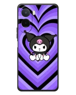 Чехол для Xiaomi POCO M7 с картинкой «Kuromi и фиолетовые сердца»