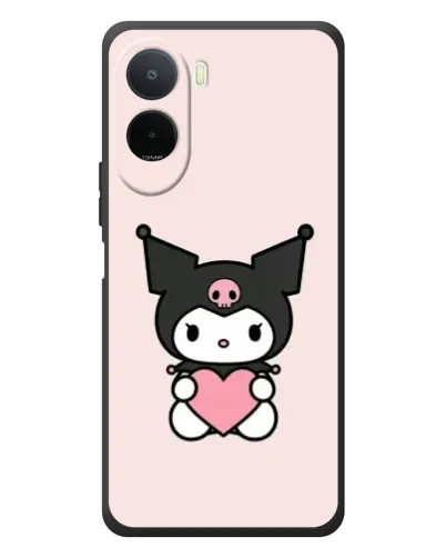 Чехол для Xiaomi POCO M7 с картинкой «Kuromi и сердце»