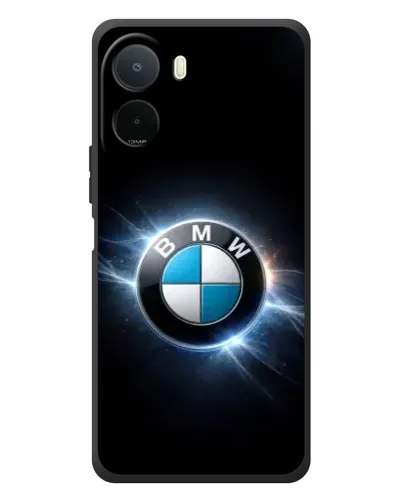 Чехол для Xiaomi POCO M7 с картинкой «BMW — неоновое сияние»