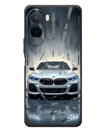 Чехол для Xiaomi POCO M7 с картинкой «BMW в свете фар»