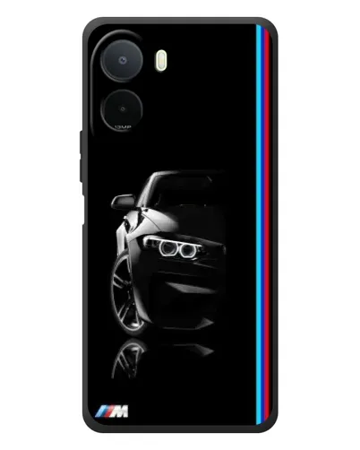 Чехол для Xiaomi POCO M7 с картинкой «Силуэт BMW в темноте»