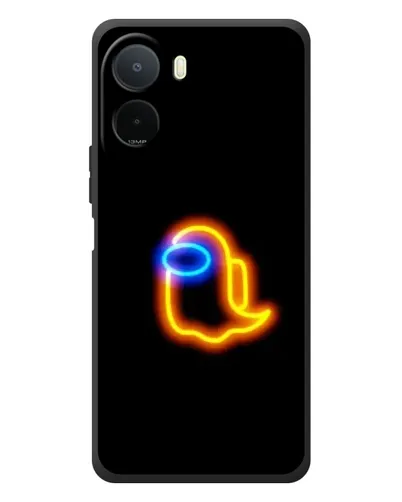 Чехол для Xiaomi POCO M7 с картинкой «Among Us неоновое сияние»