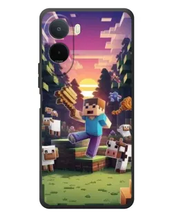 Чехол для Xiaomi POCO M7 с картинкой «Стив на ферме»