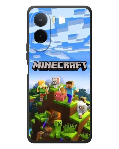 Чехол для Xiaomi POCO M7 с картинкой «Minecraft классический мир»