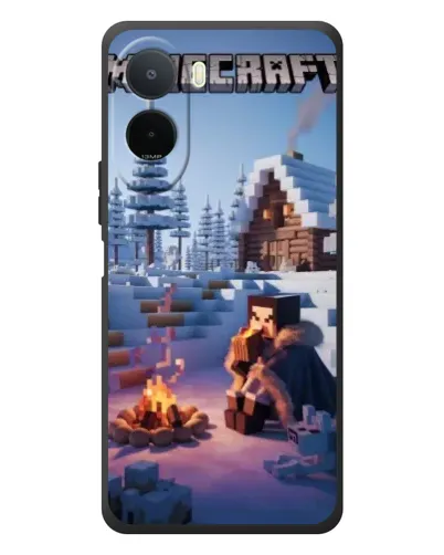 Чехол для Xiaomi POCO M7 с картинкой «Зимний Minecraft»