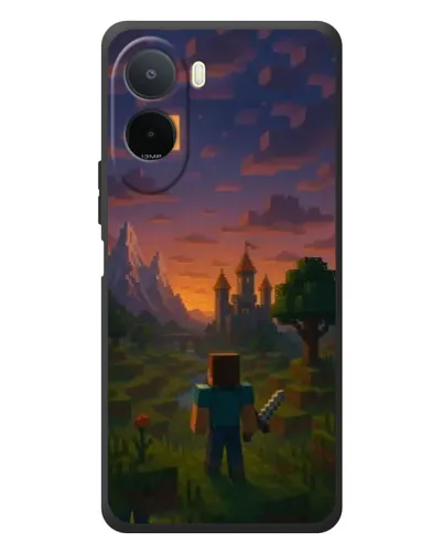 Чехол для Xiaomi POCO M7 с картинкой «Стив у башни»