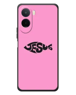 Чехол для Xiaomi POCO M7 с картинкой «Розовый символ  Jesus»