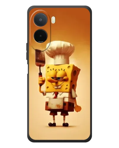 Чехол для Xiaomi POCO M7 с картинкой «Губка Боб повар»