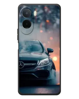 Чехол для Xiaomi POCO M7 с картинкой «Mercedes — ночной город»