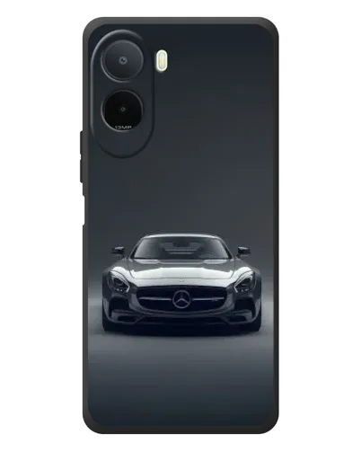 Чехол для Xiaomi POCO M7 с картинкой «Mercedes на черном» Чехол для Xiaomi POCO M7 с картинкой «Mercedes на черном»