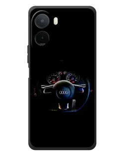 Чехол для Xiaomi POCO M7 с картинкой «Салон Audi — руль»