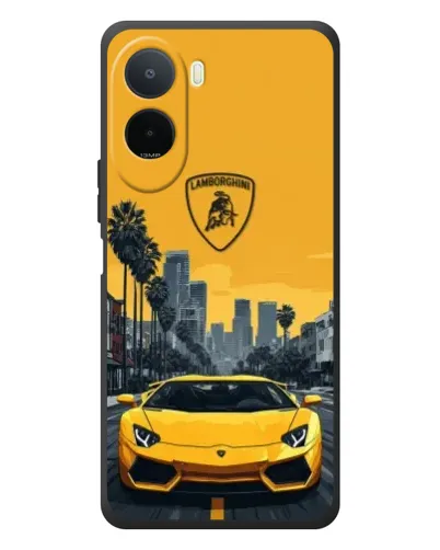 Чехол для Xiaomi POCO M7 с картинкой «Желтый Lamborghini город» Чехол для Xiaomi POCO M7 с картинкой «Желтый Lamborghini город»