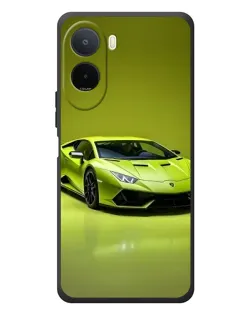 Чехол для Xiaomi POCO M7 с картинкой «Салатовый Lamborghini Huracan»