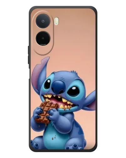 Чехол для Xiaomi POCO M7 с картинкой «Стич ест шоколад»