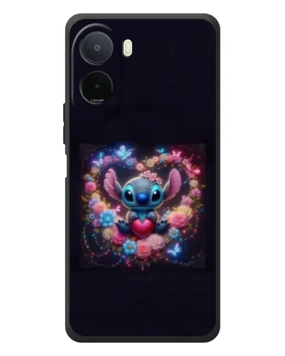 Чехол для Xiaomi POCO M7 с картинкой «Stitch в цветах»