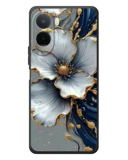 Чехол для Xiaomi POCO M7 с картинкой «Белый цветок и золотой флюид» Чехол для Xiaomi POCO M7 с картинкой «Белый цветок и золотой флюид»