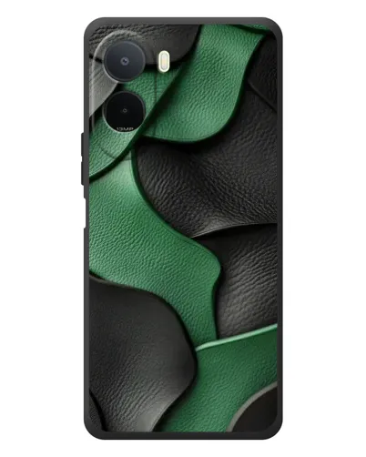 Чехол для Xiaomi POCO M7 с картинкой «Зеленые кожаные волны» Чехол для Xiaomi POCO M7 с картинкой «Зеленые кожаные волны»