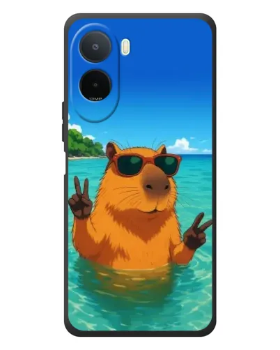 Чехол для Xiaomi POCO M7 с картинкой «Морская капибара» Чехол для Xiaomi POCO M7 с картинкой «Морская капибара»