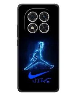 Чехол для Xiaomi Poco M8 Pro с картинкой «Jordan Neon Blue»