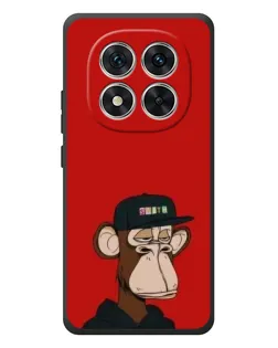 Чехол для Xiaomi Poco M8 Pro с картинкой «Bored Ape — красный фон»