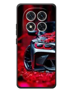 Чехол для Xiaomi Poco M8 Pro с картинкой «Спортивная BMW и цветы»