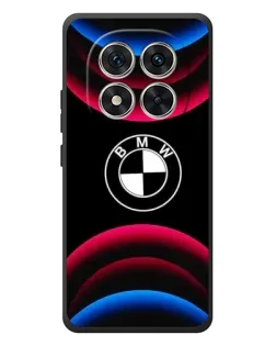 Чехол для Xiaomi Poco M8 Pro с картинкой «Логотип BMW и неоновые дуги»