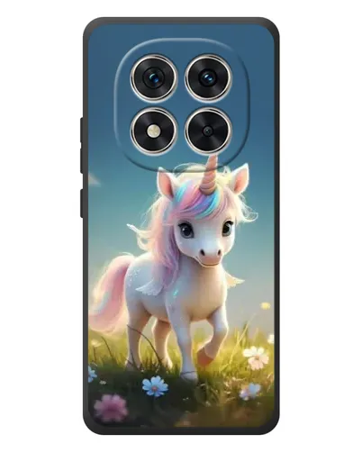 Чехол для Xiaomi Poco M8 Pro с картинкой «Единорог на поляне»