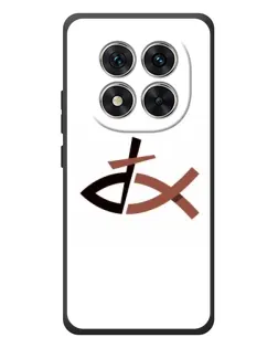 Чехол для Xiaomi Poco M8 Pro с картинкой «Рыба и крест»