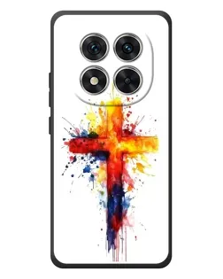 Чехол для Xiaomi Poco M8 Pro с картинкой «Акварельный крест»