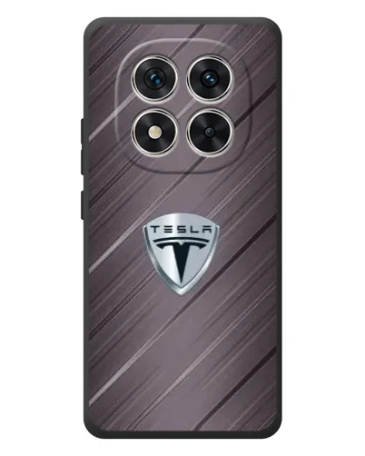 Чехол для Xiaomi Poco M8 Pro с картинкой «Металлическая текстура Tesla»