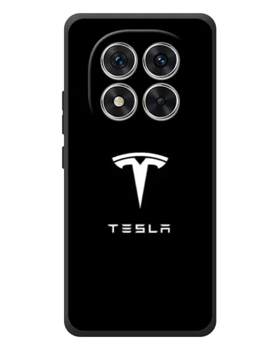 Чехол для Xiaomi Poco M8 Pro с картинкой «Tesla White Logo»