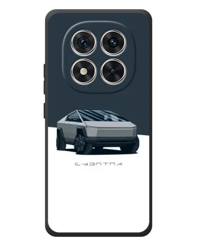 Чехол для Xiaomi Poco M8 Pro с картинкой «Серебристый Cybertruck Tesla»