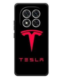 Чехол для Xiaomi Poco M8 Pro с картинкой «Tesla Red Logo»