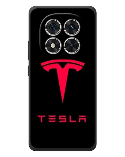 Чехол для Xiaomi Poco M8 Pro с картинкой «Tesla Red Logo»
