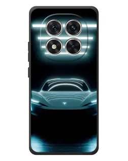 Чехол для Xiaomi Poco M8 Pro с картинкой «Tesla в неоне»