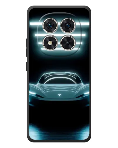 Чехол для Xiaomi Poco M8 Pro с картинкой «Tesla в неоне»