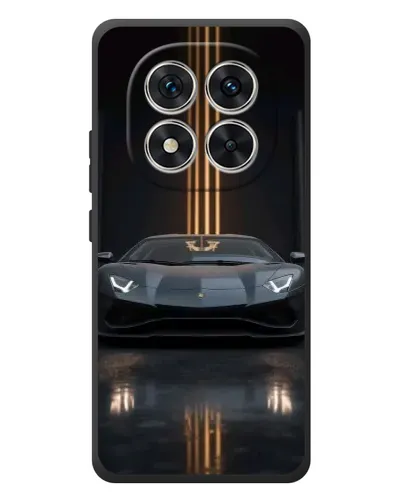 Чехол для Xiaomi Poco M8 Pro с картинкой «Lamborghini золотые линии»