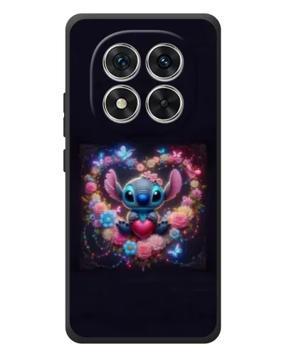 Чехол для Xiaomi Poco M8 Pro с картинкой «Stitch в цветах»