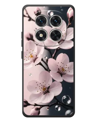 Чехол для Xiaomi Poco M8 Pro с картинкой «Нежная сакура и капли» Чехол для Xiaomi Poco M8 Pro с картинкой «Нежная сакура и капли»