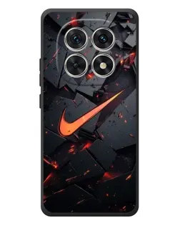 Чехол для Xiaomi Poco M8 с картинкой «Nike — эффект разломов»
