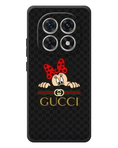 Чехол для Xiaomi Poco M8 с картинкой «Минни Маус Gucci — черный»