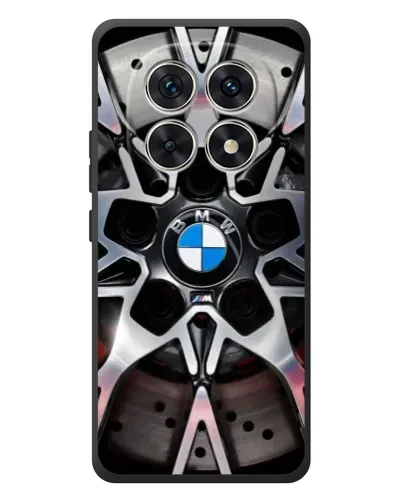 Чехол для Xiaomi Poco M8 с картинкой «BMW — деталь диска»